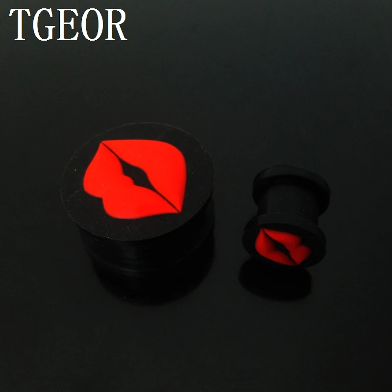 NICE 1 pair mixed 10 gauges black ear expander red lip saddle silicone ear plug free shipping
NICE 1 pair mixed 10 gauges black ear expander red lip saddle silicone ear plug free shipping