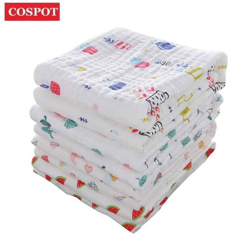 COSPOT Newborn Muslin Blanket Infant 100% Cotton 6 Layers Gauze Animal Print Bath Towel Baby Swaddle Hold Wraps Bebes Sheet 25D
COSPOT Newborn Muslin Blanket Infant 100% Cotton 6 Layers Gauze Animal Print Bath Towel Baby Swaddle Hold Wraps Bebes Sheet 25D