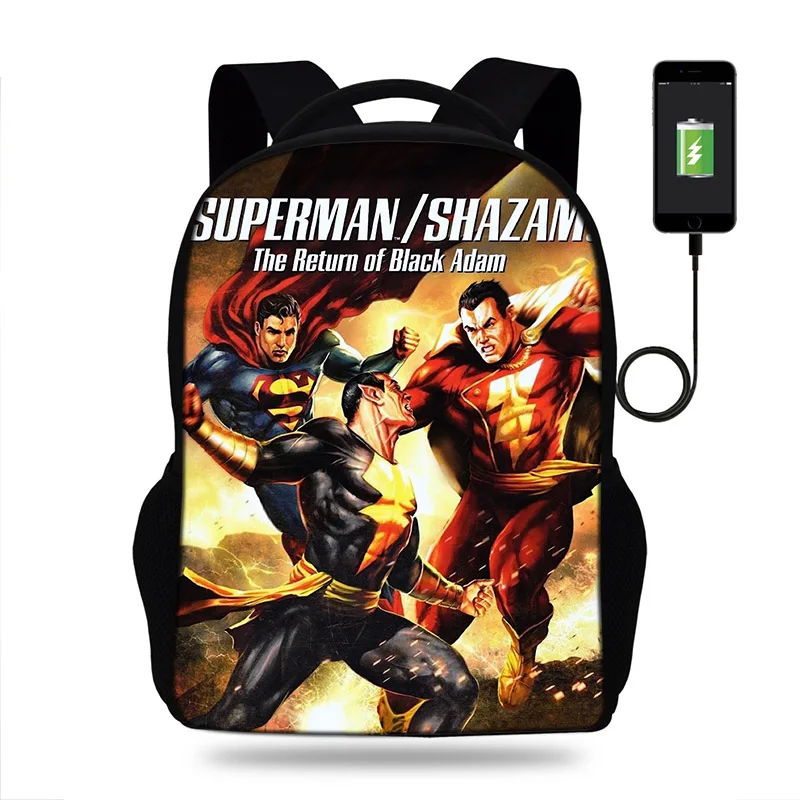 New Orthopedic Backpacks USB Charge backpack Superman/Shazam Print backpack Laptop Women Men Male Travel backpack For Boys/Girls
New Orthopedic Backpacks USB Charge backpack Superman/Shazam Print backpack Laptop Women Men Male Travel backpack For Boys/Girls