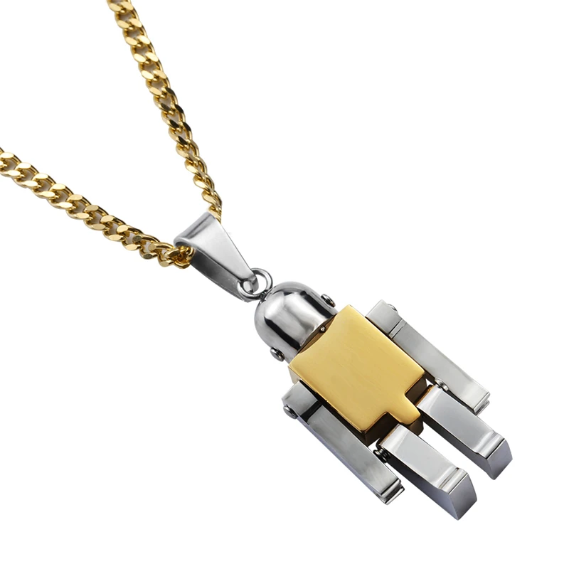 2019 New Men Jewelry Statement Small Robot Necklaces & Pendants HipHop Stainless Steel Mens Punk Robot choker Necklace Women
2019 New Men Jewelry Statement Small Robot Necklaces & Pendants HipHop Stainless Steel Mens Punk Robot choker Necklace Women