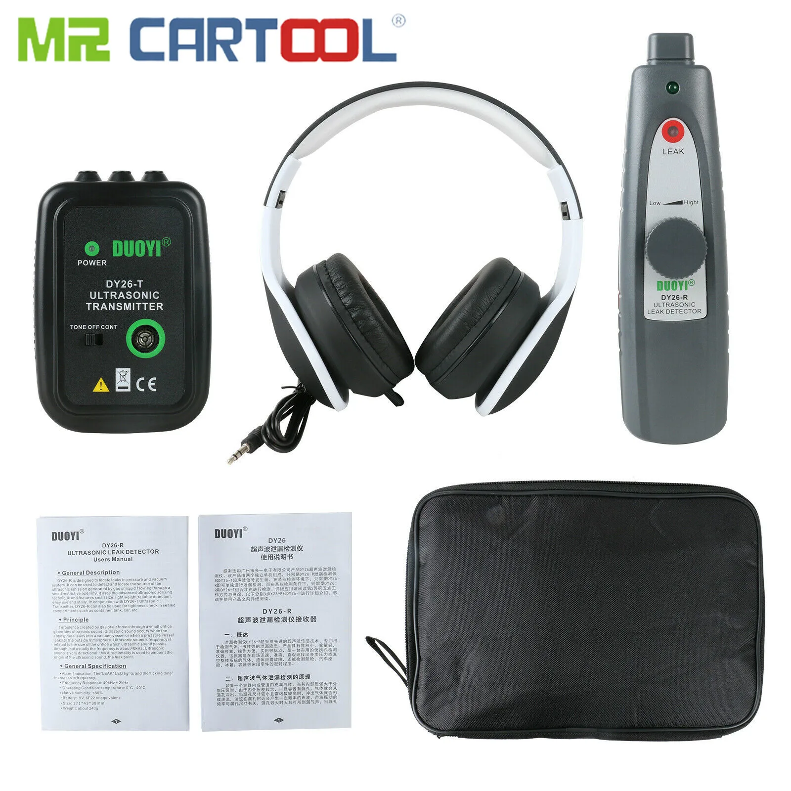 MR CARTOOL Ultrasonic Leak Detector Transmitter Gas Vacuum Leak Tester For Car Window Sealed
MR CARTOOL Ultrasonic Leak Detector Transmitter Gas Vacuum Leak Tester For Car Window Sealed
