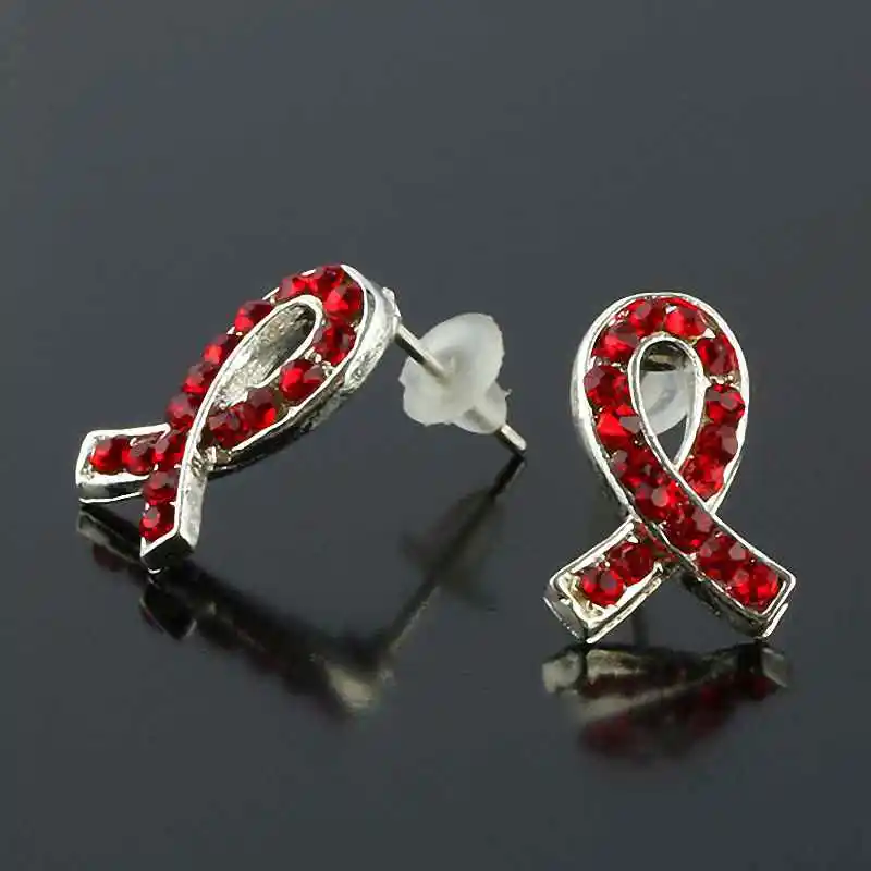 TUMBEELLUWA Crystal Rhinestone Red Ribbon Aids AWARENESS Piercing Stud Ear Earrings
TUMBEELLUWA Crystal Rhinestone Red Ribbon Aids AWARENESS Piercing Stud Ear Earrings