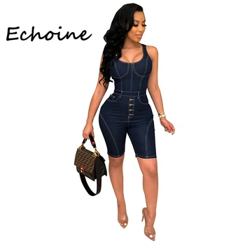 Echoine Sexy Cowboy Jumpsuit Sleeveless Zipper Slinky Bodycon Playsuits Deep Blue Jumpsuits For Women 2019 Overalls
Echoine Sexy Cowboy Jumpsuit Sleeveless Zipper Slinky Bodycon Playsuits Deep Blue Jumpsuits For Women 2019 Overalls