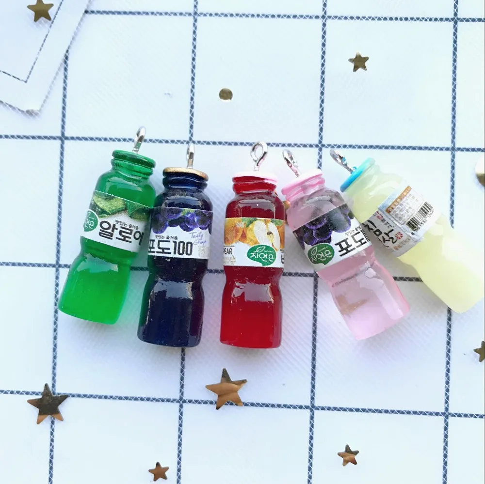 3d Resin Fruit juice drinks resin bottle necklace charms very cute keychain pendant necklace for DIY earrings decoration
3d Resin Fruit juice drinks resin bottle necklace charms very cute keychain pendant necklace for DIY earrings decoration