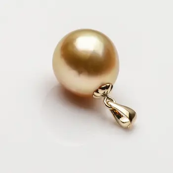 11.8*11.3mm Real South Sea Cultured Golden Pearl Pendant 14k Solid Yellow Gold Free Shipping
11.8*11.3mm Real South Sea Cultured Golden Pearl Pendant 14k Solid Yellow Gold Free Shipping