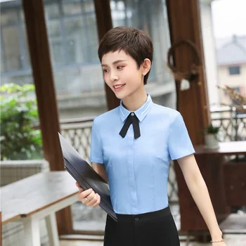 2018 Summer Short Sleeve OL Styles Women Blouses & Shirts For Ladies Office Work Wear Female Clothes Blouse With Tie Plus Size
2018 Summer Short Sleeve OL Styles Women Blouses & Shirts For Ladies Office Work Wear Female Clothes Blouse With Tie Plus Size