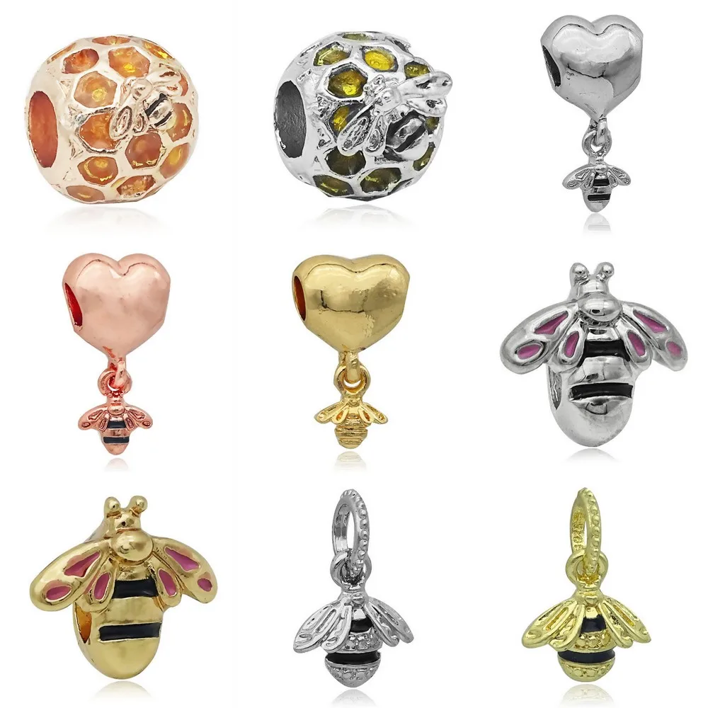 European Silver Rose Gold Bee Metal Bead honeybee Charms Fit Pandora Bracelets & Bangles Necklace DIY Jewelry
European Silver Rose Gold Bee Metal Bead honeybee Charms Fit Pandora Bracelets & Bangles Necklace DIY Jewelry