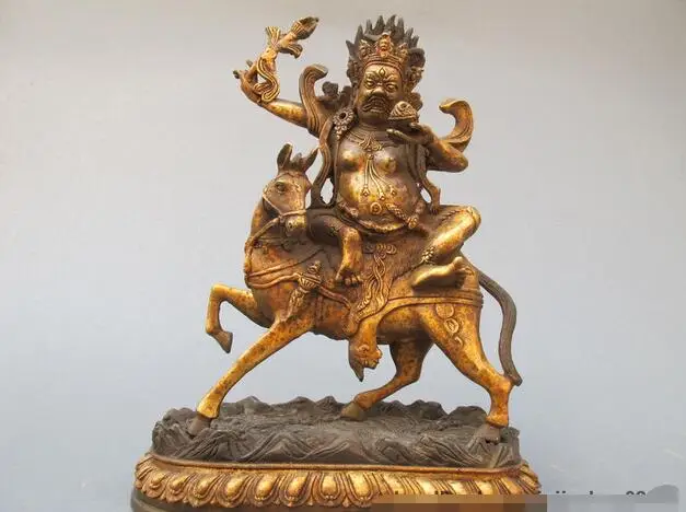 12"Tibet Bronze Palden Lhamo Buddha Ride Horse Buddhism Tutelary Deity Statue
12"Tibet Bronze Palden Lhamo Buddha Ride Horse Buddhism Tutelary Deity Statue