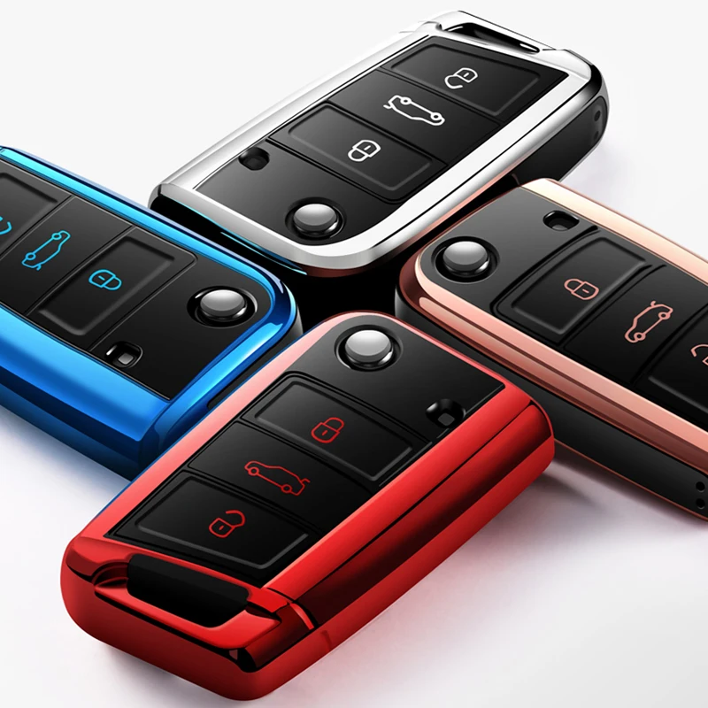 High Quality TPU Chrome Car Key Case Cover fit for Bora Golf Polo Tiguan Key Shell Protector Auto Key Bag Chains Car Accessories
High Quality TPU Chrome Car Key Case Cover fit for Bora Golf Polo Tiguan Key Shell Protector Auto Key Bag Chains Car Accessories