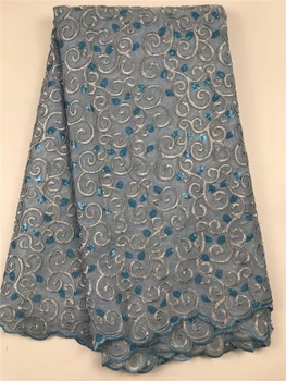 New African French organza lace fabric High quality blue With sequins Nigerian lace fabric for party dress
New African French organza lace fabric High quality blue With sequins Nigerian lace fabric for party dress