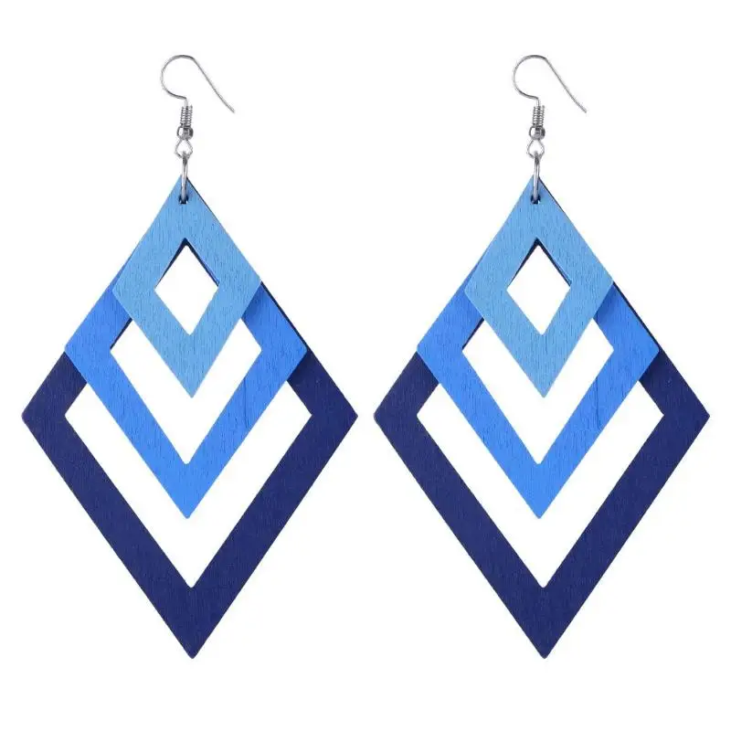4 style European Geometric Rhombus Wooden Dangle Earrings for Women Summer Beach Hook Earring Drop Earrings Jewelry Accessories
4 style European Geometric Rhombus Wooden Dangle Earrings for Women Summer Beach Hook Earring Drop Earrings Jewelry Accessories