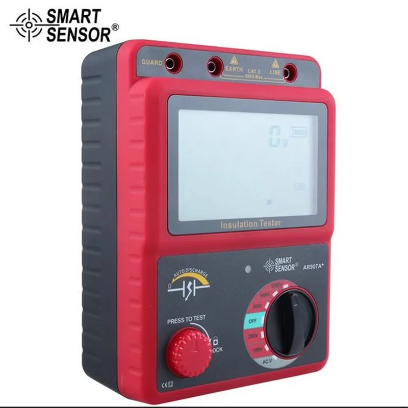 Smart Sensor AR907A+ 100-2500V Digital Insulation Meter Tester Megger MegOhm !!NEW!! AC / DC voltage tester
Smart Sensor AR907A+ 100-2500V Digital Insulation Meter Tester Megger MegOhm !!NEW!! AC / DC voltage tester