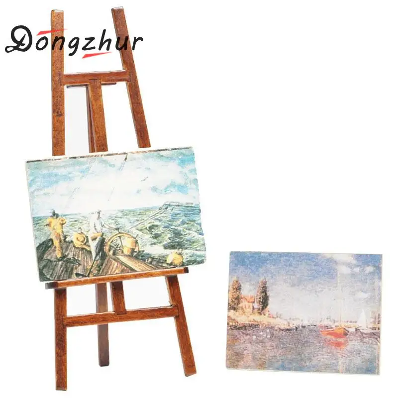 Dongzhur Wooden Mini Portrait Drawing Frame With Flowers Miniature Dollhouse Furniture Easel 1:12 Doll House DIY Toy House
Dongzhur Wooden Mini Portrait Drawing Frame With Flowers Miniature Dollhouse Furniture Easel 1:12 Doll House DIY Toy House