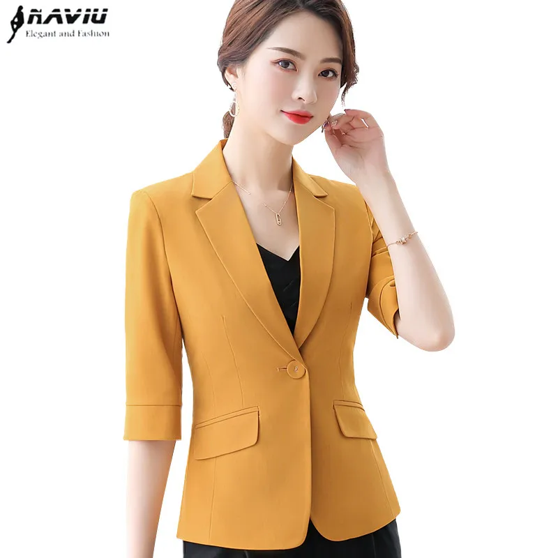 Naviu new fashion blazer women 2019 summer formal clothes for office ladies plus size tops half sleeve jacket
Naviu new fashion blazer women 2019 summer formal clothes for office ladies plus size tops half sleeve jacket