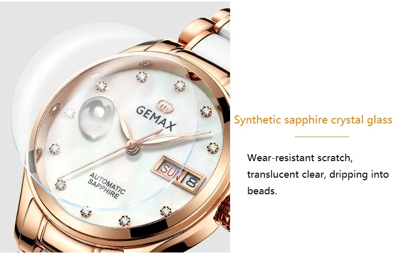 GEMAX Women Watches Waterproof Automatic Mechanical Watch Ladies Fashion Top Brand Diamond Calendar Ceramic Sapphire MIYOTA 2017 (15)