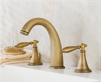 Antique Brass Widespread Dual Handle Bathroom Washing Basin Mixer Taps Deck Mounted 3 Holes Lavatory Sink Faucet anf434
Antique Brass Widespread Dual Handle Bathroom Washing Basin Mixer Taps Deck Mounted 3 Holes Lavatory Sink Faucet anf434