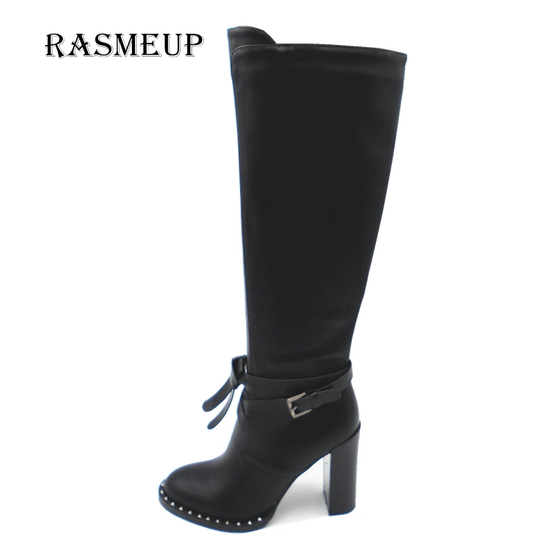 RASMEUP Clearance Women's High Heel Knee High Boots Woman Ankle Strap Zipper Leather Gothic Boots Winter Women Plush Warm shoes
RASMEUP Clearance Women's High Heel Knee High Boots Woman Ankle Strap Zipper Leather Gothic Boots Winter Women Plush Warm shoes