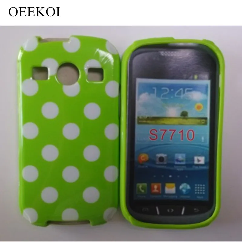 

OEEKOI Polka Dots Soft TPU Gel Cover Case for Samsung Galaxy Xcover 2 S7710 Free Shipping