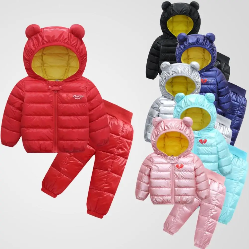 2019 new baby boy and girls winter love hooded jacket coat+Wide elastic waistband trousers Waterproof snow warm suit
2019 new baby boy and girls winter love hooded jacket coat+Wide elastic waistband trousers Waterproof snow warm suit