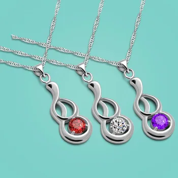 925 Sterling Silver Necklace Women's Fashion Zircon Inlaid Pendant Design Solid Silver Clavicle Necklace Lady Fashion Jewelery
925 Sterling Silver Necklace Women's Fashion Zircon Inlaid Pendant Design Solid Silver Clavicle Necklace Lady Fashion Jewelery