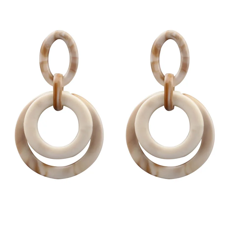 Long Drop earrings for women Double Round Geometric Earrings Chain Beige Exaggerated Acrylic Big Earrings Fashion jewelry
Long Drop earrings for women Double Round Geometric Earrings Chain Beige Exaggerated Acrylic Big Earrings Fashion jewelry