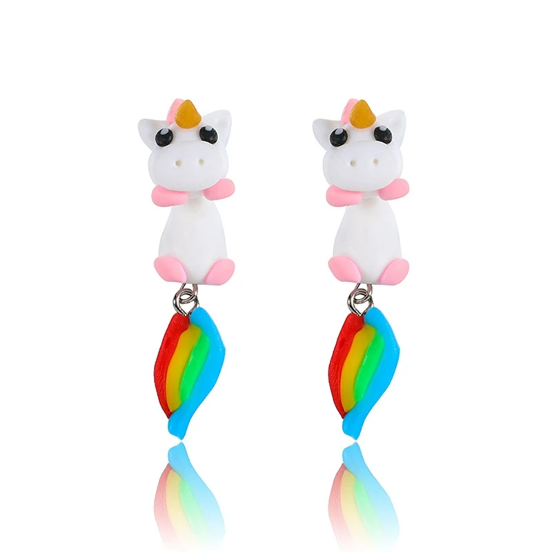 Ethnic Style Polymer Clay Cute Unicorn Earrings For Women Fashion Jewelry Handmade Colorful 3d Horse Stud Earring Kids Gift
Ethnic Style Polymer Clay Cute Unicorn Earrings For Women Fashion Jewelry Handmade Colorful 3d Horse Stud Earring Kids Gift