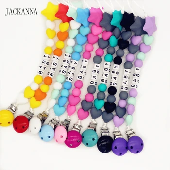 DIY Baby Pacifier Clips Personalised Name Pacifier Chain For Baby Feeding Newborn Attache Sucette Baby Dummy Clips BPA Free
DIY Baby Pacifier Clips Personalised Name Pacifier Chain For Baby Feeding Newborn Attache Sucette Baby Dummy Clips BPA Free