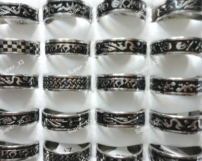 15 Pcs/lot Vintage Retro Style Stainless Steel Rings For Men and Women Fashion Round Bulk Punk Rings WholeSale LR026
15 Pcs/lot Vintage Retro Style Stainless Steel Rings For Men and Women Fashion Round Bulk Punk Rings WholeSale LR026