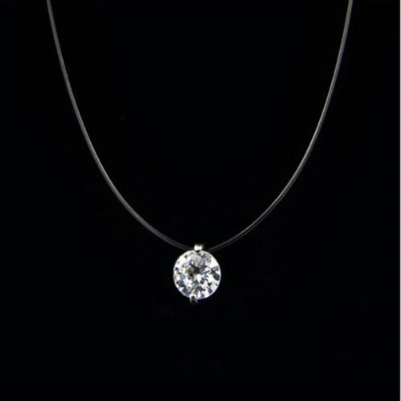 Female Transparent Fishing Line Necklace Silver Invisible Chain Necklace Women Rhinestone Choker Necklace Collier Femme
Female Transparent Fishing Line Necklace Silver Invisible Chain Necklace Women Rhinestone Choker Necklace Collier Femme