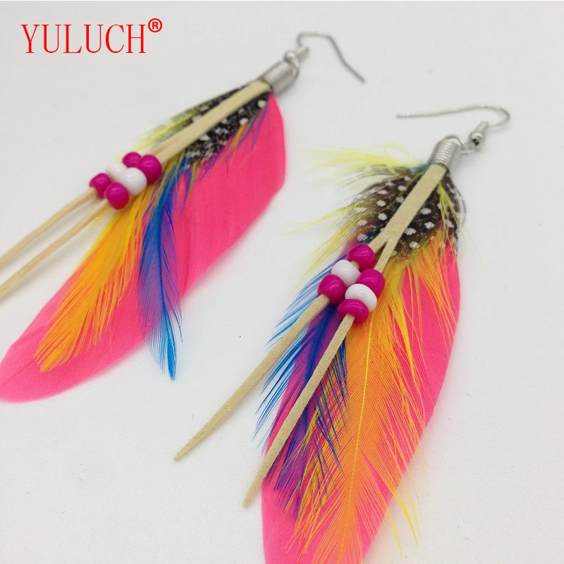 YULUCH 2018 New Arrival Good Quality Multi Color Feather Weave Braided String Beads Fresh Fashion Woman Jewelry Earrings Gift
YULUCH 2018 New Arrival Good Quality Multi Color Feather Weave Braided String Beads Fresh Fashion Woman Jewelry Earrings Gift