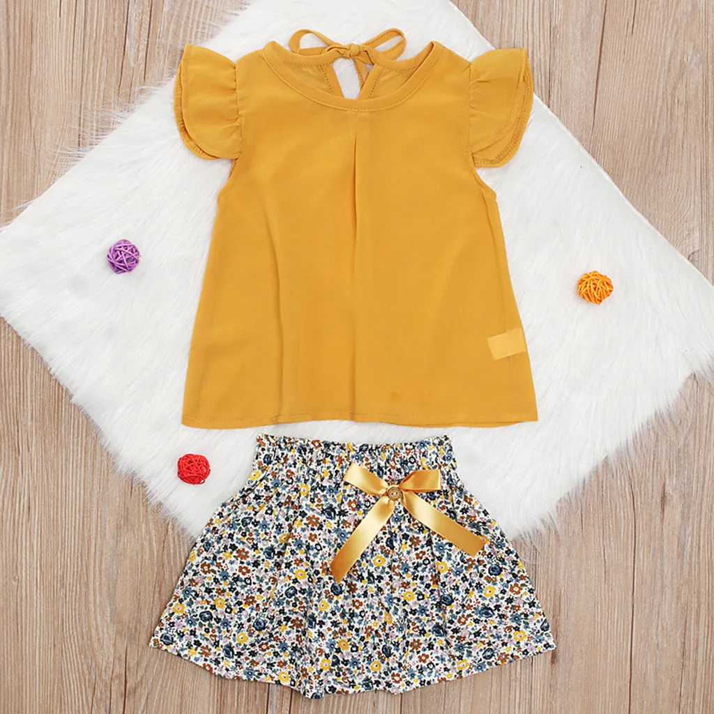 Toddler Girl Clothes Summer Baby Girls Clothing Set Girls Outfit Ruffled Tops Fly Sleeve Shirt Bow Floral Skirt Outfits Sets
Toddler Girl Clothes Summer Baby Girls Clothing Set Girls Outfit Ruffled Tops Fly Sleeve Shirt Bow Floral Skirt Outfits Sets