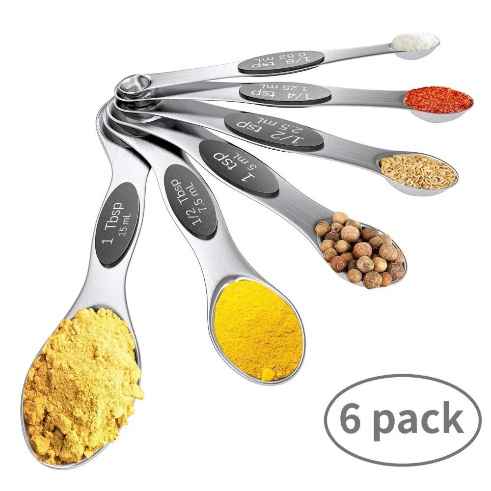 6pcs/set Magnetic Measuring Spoons Set Double Sided Measuring Spoons For Dry and Liquid Baking Cooking Measuring Spoons KC1019
6pcs/set Magnetic Measuring Spoons Set Double Sided Measuring Spoons For Dry and Liquid Baking Cooking Measuring Spoons KC1019