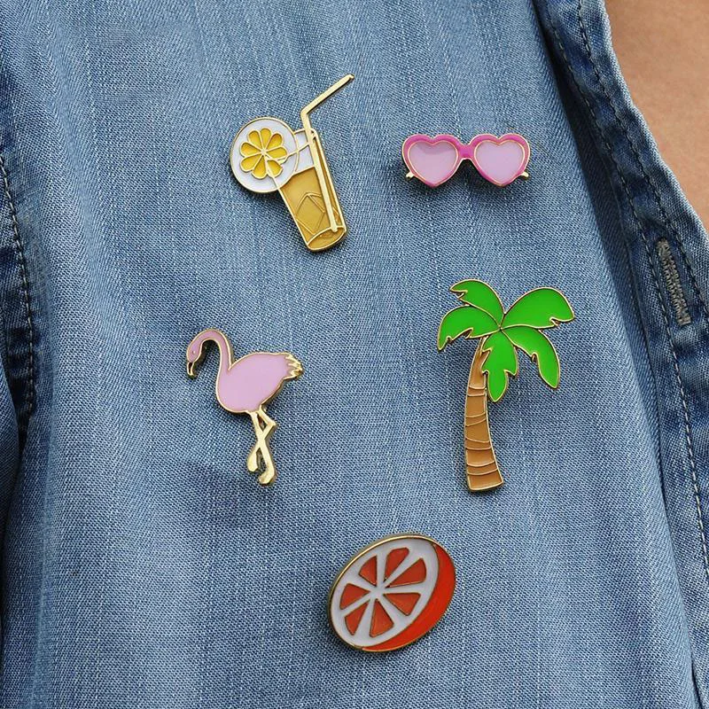 Hot Cool Flamingos coconut tree orange juice glasses brooches For Women Pin Kids Bag Badge
Hot Cool Flamingos coconut tree orange juice glasses brooches For Women Pin Kids Bag Badge