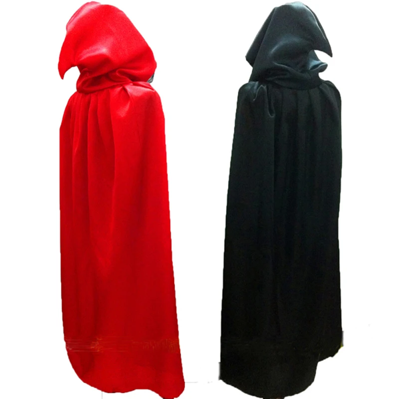 

Gothic Hooded Stain Cloak Wicca Robe Witch Larp Cape Women Men Halloween Costumes Witche Vampires Fancy Party Size S M L XL