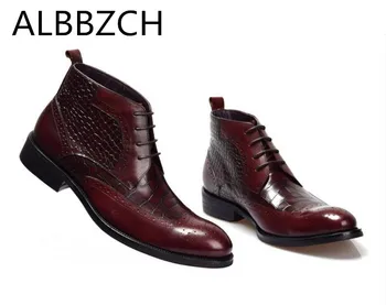 New luxury brand designer mens embossed cow leather ankle boots autumn winter shoes mne round toe lace business dress work boots
New luxury brand designer mens embossed cow leather ankle boots autumn winter shoes mne round toe lace business dress work boots