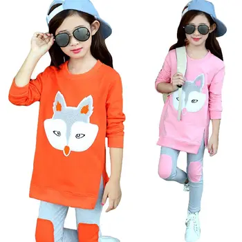 Kids Girls Clothes Set Teenage Girls Clothing Sets Fox T-Shirt+Pant 2017 Spring Girls Sport Suit Children Clothing 4-12 Year
Kids Girls Clothes Set Teenage Girls Clothing Sets Fox T-Shirt+Pant 2017 Spring Girls Sport Suit Children Clothing 4-12 Year