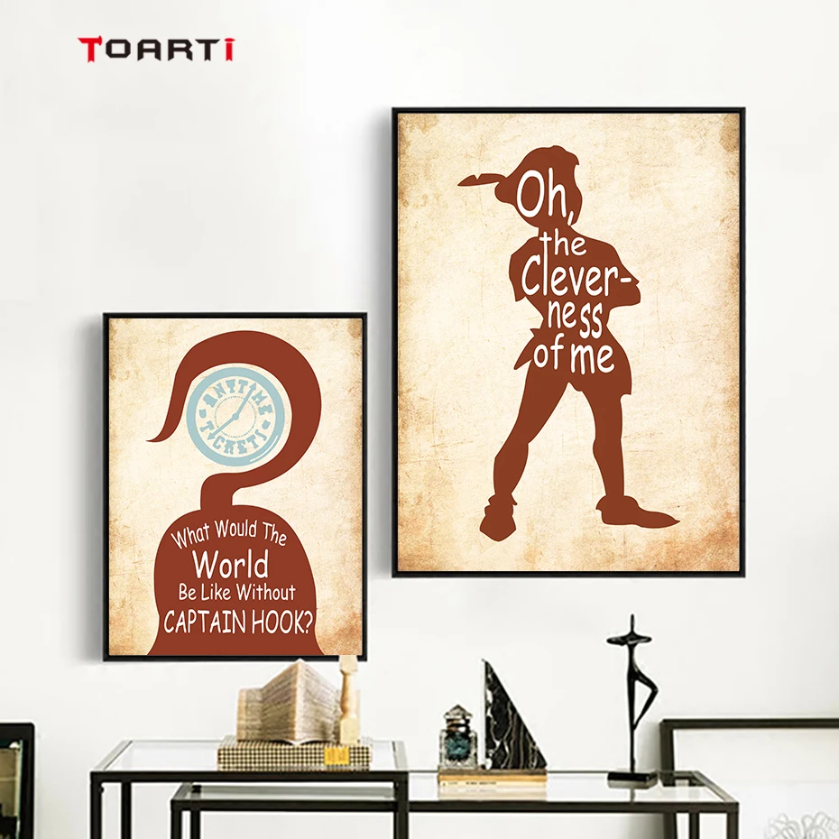 Peter Pan Tinkerbell Captain Hook Kids Childrens Wall art Stickers Decal Vinyl