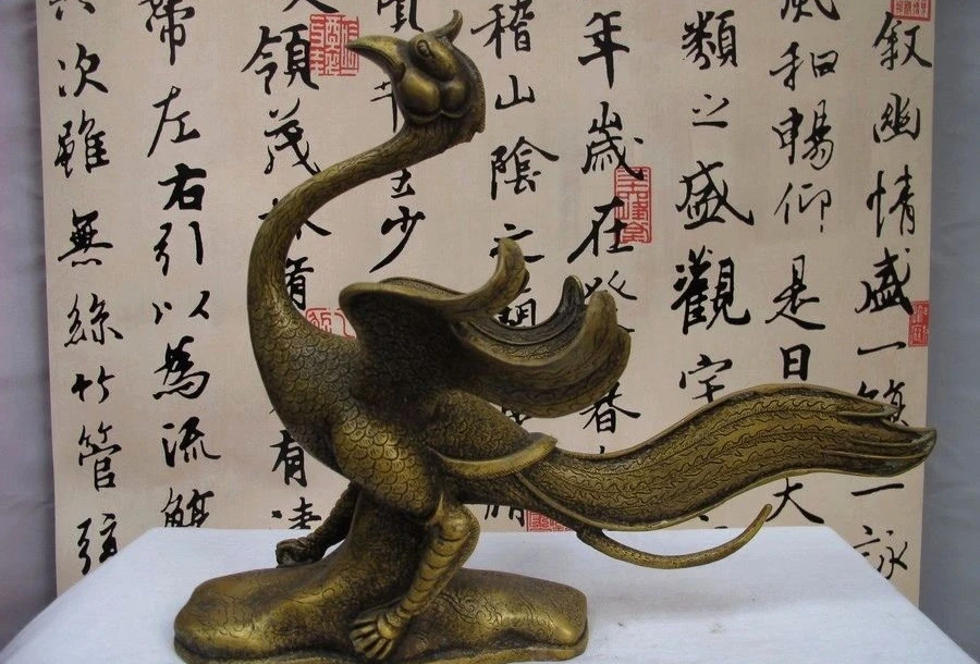 10"Chinese Royal Pure Bronze Fly Phenix Zhu Que Suzaku bird God Statue a 0518
10"Chinese Royal Pure Bronze Fly Phenix Zhu Que Suzaku bird God Statue a 0518