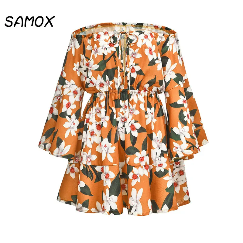 JSMY 2019 New Summer Fashion Women Bohemian Printing Elastic Waist Tie Dress Strapless Off-shoulder Dress
JSMY 2019 New Summer Fashion Women Bohemian Printing Elastic Waist Tie Dress Strapless Off-shoulder Dress