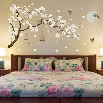 187*128cm Big Size Tree Wall Stickers Birds Flower Home Decor Wallpapers for Living Room Bedroom DIY Vinyl Rooms Decoration
187*128cm Big Size Tree Wall Stickers Birds Flower Home Decor Wallpapers for Living Room Bedroom DIY Vinyl Rooms Decoration