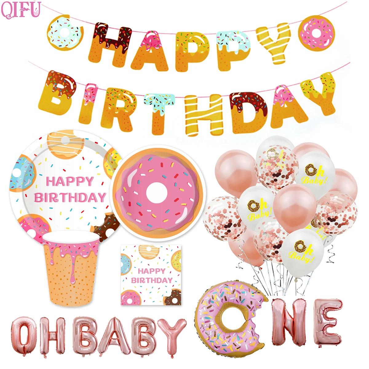 QIFU Pink Girl Ballon Donuts Party Supplies Donut Stand Birthday Party Decorations Donut One Grow Up Two Sweet Baby Shower Decor
QIFU Pink Girl Ballon Donuts Party Supplies Donut Stand Birthday Party Decorations Donut One Grow Up Two Sweet Baby Shower Decor