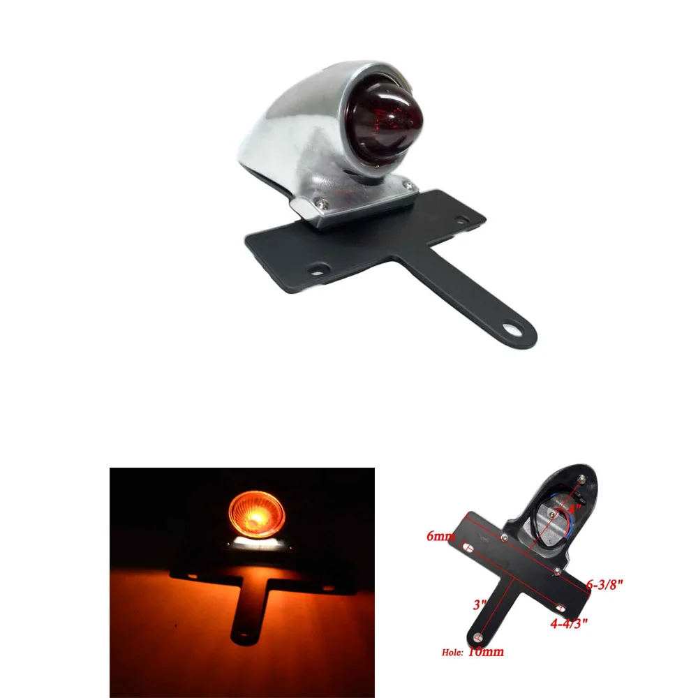 Motorcycle Retro 12V Rear Vintage Tail Brake Stop Light License Plate Bracket Taillight for Harley Bobber Chopper Custom Honda
Motorcycle Retro 12V Rear Vintage Tail Brake Stop Light License Plate Bracket Taillight for Harley Bobber Chopper Custom Honda