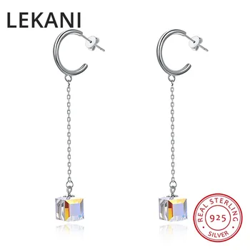 LEKANI Cube Crystals From SWAROVSKI Drop Earrings S925 Sterling Silver Ear Accessories For Women Fine Jewelry 2018
LEKANI Cube Crystals From SWAROVSKI Drop Earrings S925 Sterling Silver Ear Accessories For Women Fine Jewelry 2018