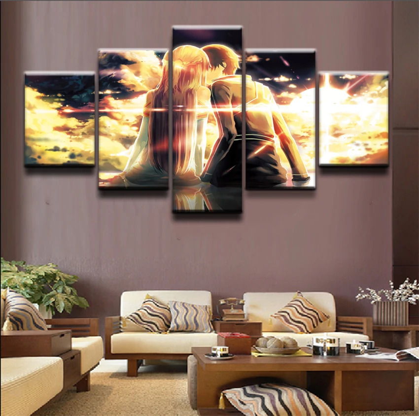 Painting Canvas Wall Art Picture Home Decoration Living Room Canvas Painting sword art online Anime 5 Pieces HD Print Painting
Painting Canvas Wall Art Picture Home Decoration Living Room Canvas Painting sword art online Anime 5 Pieces HD Print Painting