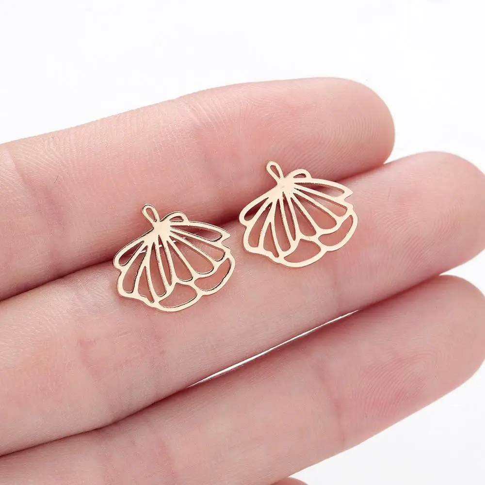 

Chandler Tiny Small Raw Leaves Earring For Women Hollow Out Medical Steel Anti-allergic Percing Earrings Top Baby Jewelry