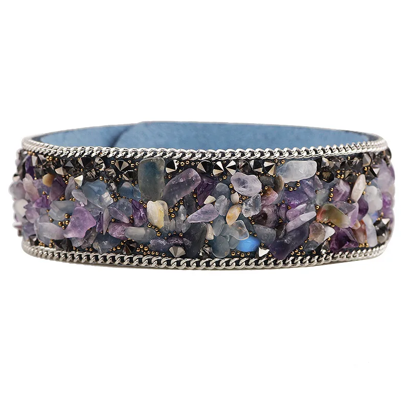 Leather Bracelets Women Men Natural Stone Crystal Cuff Bangles Rhinestone Charm Europe Link Chain PU Wristbands Fashion Jewelry
Leather Bracelets Women Men Natural Stone Crystal Cuff Bangles Rhinestone Charm Europe Link Chain PU Wristbands Fashion Jewelry