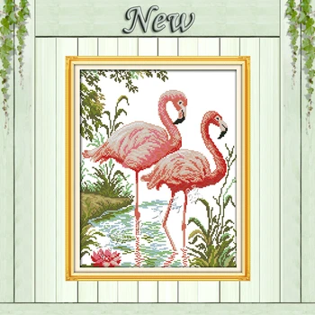 Two flamingos louts pond home decor paintings counted print on canvas DMC 11CT 14CT Cross Stitch kits embroidery needlework Sets
Two flamingos louts pond home decor paintings counted print on canvas DMC 11CT 14CT Cross Stitch kits embroidery needlework Sets