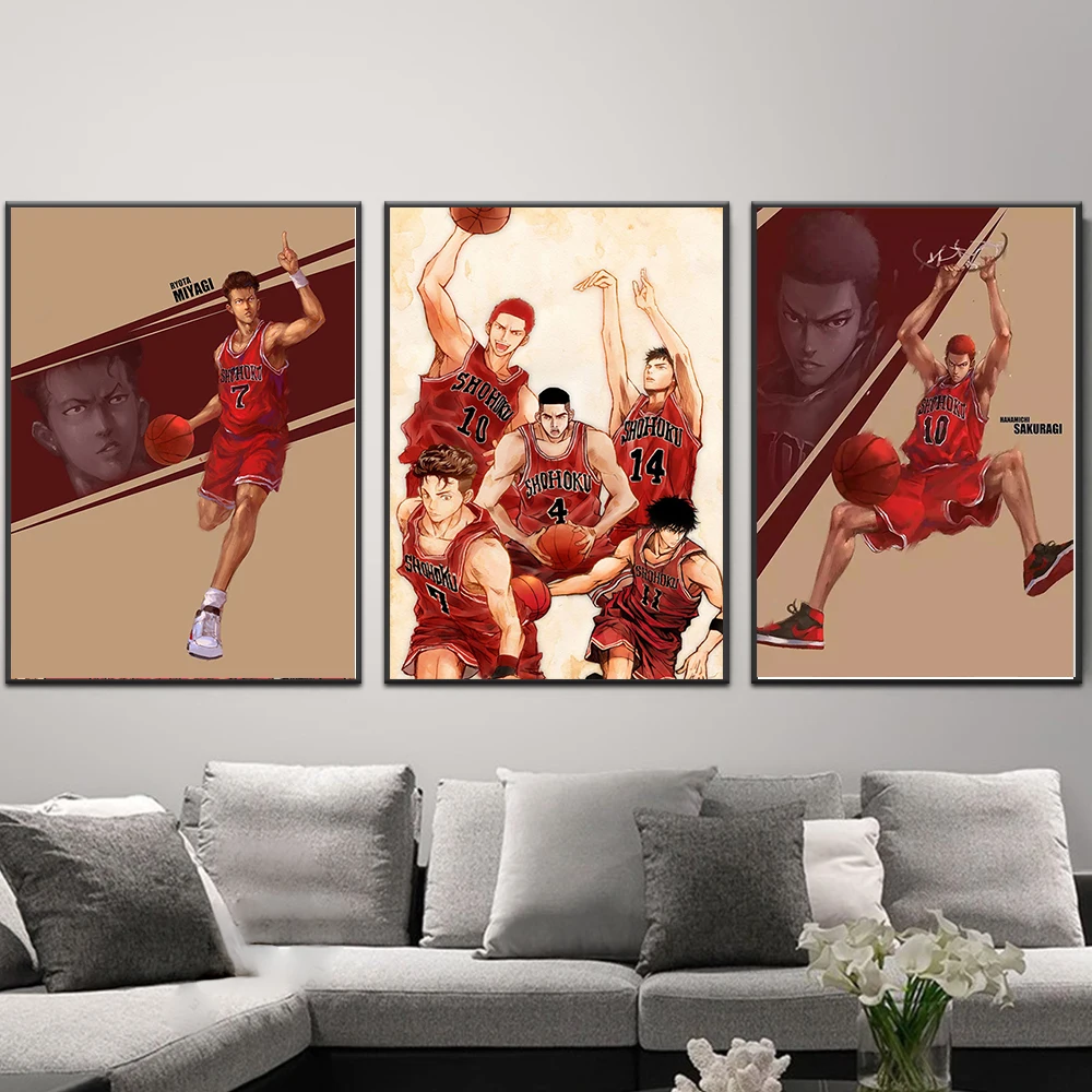 SLAM DUNK Red Basketball Boy Hanamichi Sakuragi Comics Canvas Painting Vintage Kraft Poster Coated Wall Sticker Home Decor Gift
SLAM DUNK Red Basketball Boy Hanamichi Sakuragi Comics Canvas Painting Vintage Kraft Poster Coated Wall Sticker Home Decor Gift