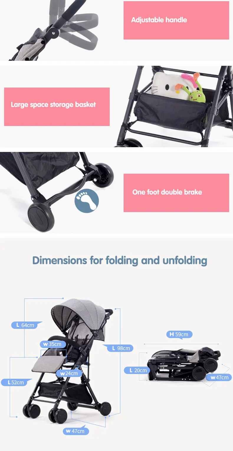 5 free gifts! directly boarded plane 3.6 kg fold mini light stroller travel cotton and lie material 52cm high landscape stroller 5 free gifts! directly boarded plane 3.6 kg fold mini light stroller travel cotton and lie material 52cm high landscape stroller