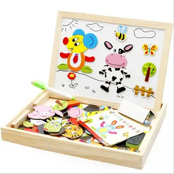 Wooden Drawing Writing Board Magnetic Puzzle Double Easel Toy Kid Sketchpad Gift Children Intelligence Educational Development
Wooden Drawing Writing Board Magnetic Puzzle Double Easel Toy Kid Sketchpad Gift Children Intelligence Educational Development